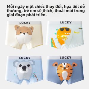 MiiOW | Quần lót trẻ em Catman Quần đùi cotton nguyên chất thoáng khí không bó sát cho bé trai và bé gái Quần lót thoải mái cho trẻ em từ 1-13 tuổi