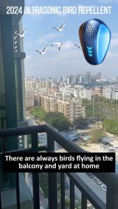 🕊No birds within 10000m🕊 bird repellent ultrasonic 60KHZ penghalau burung merpati 360°ultrasonic impact pigeons repellent portable bird repellent bird repellent outdoor penghalau burung