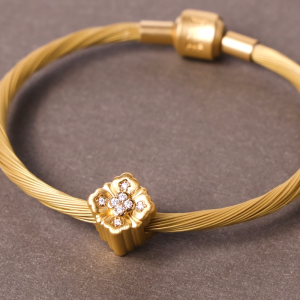 CHOW SANG SANG 周生生 999 24K Gold Rhyme Blossom Diamond Charm Bracelet for Women 95690C ICONIC (Bracelet Not Included)