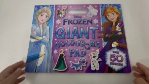 Disney Frozen Giant Colouring Book Pad For Kids With Anna Elsa Olaf Stickers