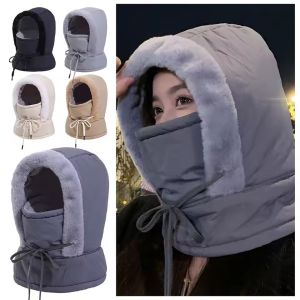 Cold Weather Thermal Balaclava Winter Windproof Hood Hat Plush Neck Warmer Ski Face Mask for Outdoor Activities