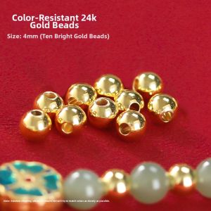 Color Preservation 24K Gold Coated Gold Beads