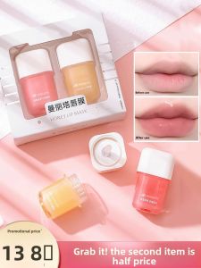 MONLEYTA | Hydrating Lip Mask Lip Exfoliator Fade Lip Lines Moisturizing Lip Balm Men Women Prevent Dry Cracked Lipstick Base Combination Set