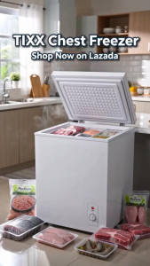 Tixx Freezer 5 Cubic Feet 140L capacity Inverter Chest Freezer Refrigerator Mini Freezer