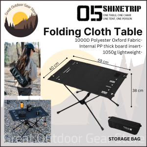 ShineTrip Compact Aluminum Portable Folding Camping Table with Storage Bag