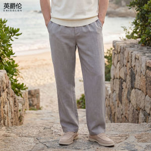 Enjeolon | Light and Breathable Linen Blend Mens Trousers