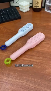 One-Pull Cleaning Hair Comb Scalp Massage Brush Anti-Static Retractable Hair Comb Women Curly Straight Thick Hair 伸缩按摩梳
