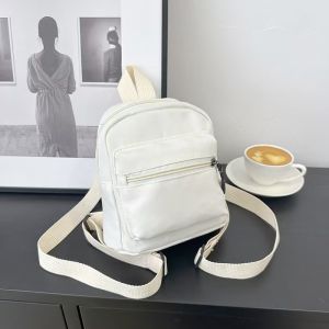 MINI กระเป๋าเป้สะพายหลังสตรีแนวโน้มไนลอนหญิงกระเป๋าโรงเรียนขนาดเล็กสีขาว Rucksack สําหรับวัยรุ่นแฟชั่นกระเป๋าเป้สะพายหลังลําลอง