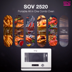 SENZ SZ-SOV2520 Portable All-in-One Combi 25L Oven- Steam Bake / Grill / Air Fry Steam + Grill