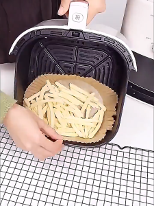 ✅ SG Ready Stocks Disposable Air Fryer Liners 50 Pcs | Oil & Water Resistant High Heat | Non-Stick Tray Paper | Easy Clean Up | 空气炸锅纸