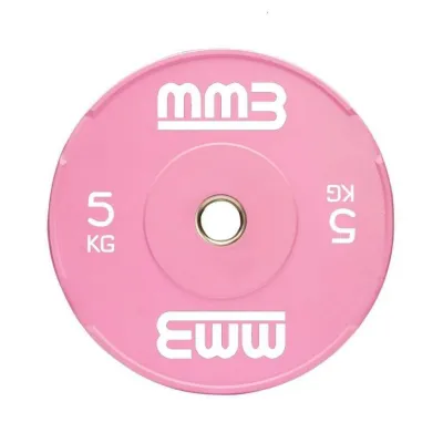 Moamoaboa Olympic Bumper Weight Plate Girl Power Series Pink 5kg Full Rubber