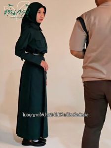 [มีบิลเบิก] เสื้อคอบัวแขนยาว ผ้าโทเร ผ้าบริสกิน ชุดนักเรียนมุสลิม ประถม มัธยม ยี่ห้อนำสมัย ยี่ห้อRN สีขาวคราม