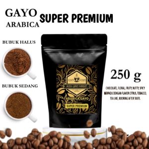 KOPI ACEH GAYO ARABICA PREMIUM 250 GRAM BUBUK HALUS DAN SEDANG DARI TOKO BANDA ACEH.