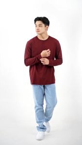 Long Sleeve Baju Kaos Lengan Panjang Pria Wanita Premium Cotton Combed 30S
