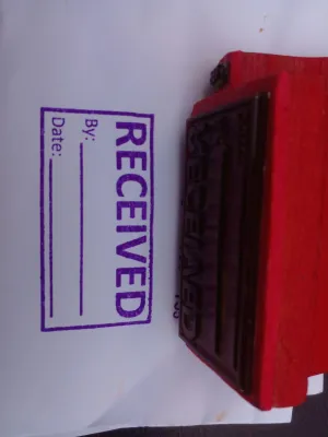 RECEIVED STAMP MACHINE MADE
