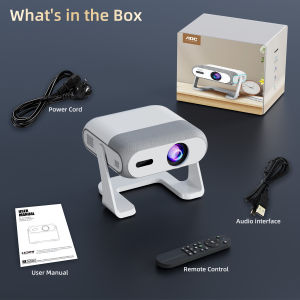 AOC HA116 Android14 Projector 290ANSI Native 720P Supports 4K WiFi6 RGB Light Auto Focus 4-Point BT5.4 Mini Portable Home Cinema