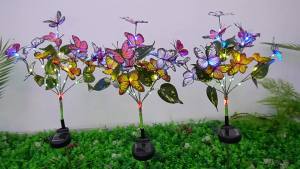 SXH  Monocrystalline Silicon Solar Butterfly Flower Light led Outdoor Lawn Light   Artificial Decorative Landscape Light
