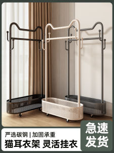 Portable Wardrobe Free-standing Clothes Drying Rack Simple Design with Wheels for Balcony Bedroom Storage Organizer