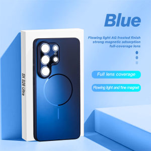 For Magsafe Ultrathin Magnetic Phone Case For Samsung Galaxy S26 Ultra S25 Ultra Plus Wireless Charge Metallic Paint Back Cover