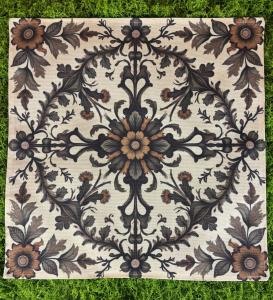 VIKAMA Retro European Flower Tablecloth Dark Countryside Style Witch Altar Tarot Divination Ceremony Tarot Card Tablecloth
