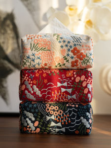Flower Embroidery Chinese Retro Luxury Tissue Box