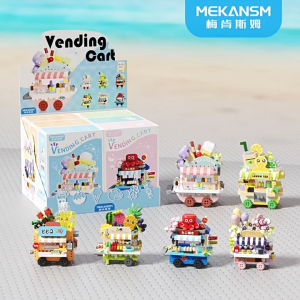 Bộ Đồ Chơi Lắp Ghép Mô Hình Xe Đẩy Hàng Rong Lắp Ráp Quán Ăn Vỉa Hè Xếp Hình Xe Ăn Bãi Biển Quà Bé