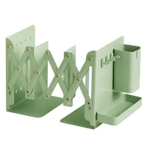 Expandable Bookends Desktop Metal Organizer for Students High Schoolers Classroom Music Score Storage Box Office Supplies