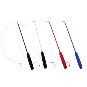 【New Arrival】 Cat Teaser Wands Three-section Telescopic Fishing Pole Wand Interactive Replacement Multi-function for Indoor Games Or Exercise