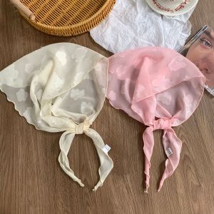 Khăn Choàng Lụa Ren Thoáng Khí Mới Cho Nữ Khăn Quàng Cổ Hình Tam Giác Mùa Hè Khăn Quàng Cổ Kiểu Đồng Quê Khăn Quàng Đầu