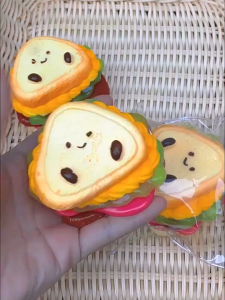 Sandwich Squeeze Toy Slow Rebound Squeeze Toy Mini Stress Relief Fidget Toy Super Thick Decompressing Toy