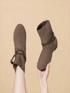 Josiny | Retro Platform Womens Ankle Boots Internal Elevator