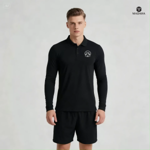 Madaha Polo shirt Dry Fit Kaos Kerah Lengan Panjang Jersey Olahraga Perbakin Of Concentration