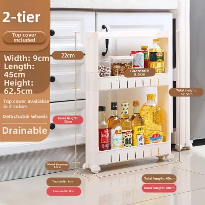 LANGZHIXIAOJIE | Narrow Shelf for Tight Spaces Kitchen Storage 9cm