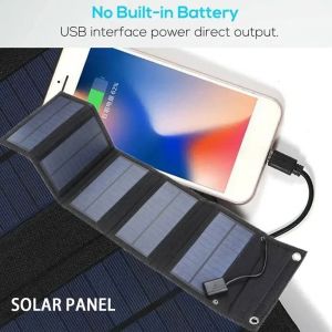 Foldable Solar Panel Charge 12v Portable Folding Mobile Phone Usb Charging Panels Outdoor Power Bank 5v 100w Travel Charger Home