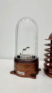 โคมหัวเสา K9104 สีทองแดง โป๊ะรุ่งใส TAE (5-A-2764)