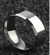 European and American Popular Black Blue Stainless Steel Ring for Men Simple Hip-Hop Punk Ring Mens Jewelry Gift Accessories