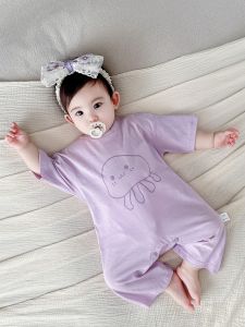 Ultra-Thin Baby Romper Sleeveless Air Conditioning Suit Cute Loose Sleepwear Cotton Pure Comfortable Spring Autumn Crawling Clothes