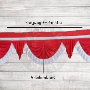 Bendera BACKGROUND MERAH PUTIH ABUTAI - Perlengkapana Hari kemerdekaan