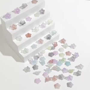 100 Chiếc Hạt Acrylic 12x7mm Màu Gradient Hoa Gradient Sáng Làm Chuông Gió Dùng Làm Khuyên Tai Vòng Tay Đồ Thủ Công Làm Đồ Trang Sức Tự Làm