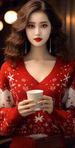 เสื้อสเวตเตอร์สีแดง แฟชั่นฤดูใบไม้ร่วง/ฤดูหนาว ปีมังกร ปีเกิด ปีใหม่ เสื้อผ้าผู้หญิง คุณภาพสูง เสื้อผ้าทำงาน ปกคอวี แขนยาว ทรงหลวม ชุดฤดูใบไม้ร่วง/ฤดูหนาว