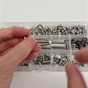 1 Box M1.6 M2 M2.5 M3 M4 M5 M6 M8 304 Stainless Steel CM Hexagon Socket Allen Ultra Thin Flat Wafer Head Screw Bolt Nut Set Kit