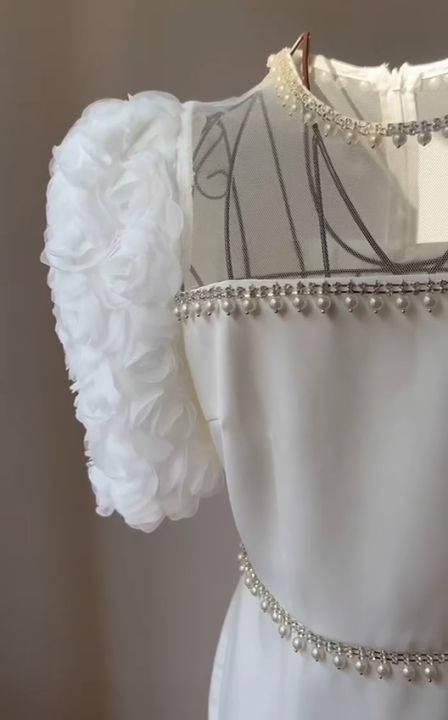 White Floral Filipiniana main image 0