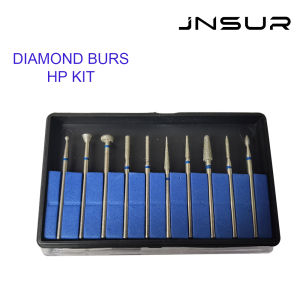 JNSUR Dental HP Diamond Burs KIT Technician Burs Cutting Drills Dentist Lab Material Steel Nail Jewery Polishing Dentristy