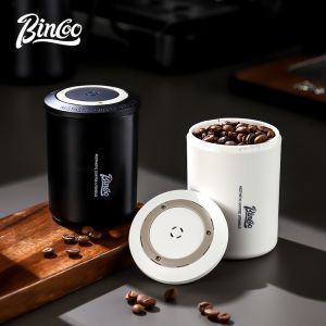 BINCOO Coffee Airtight Canister Storage Jar Vacuum One-way Exhaust Vacuum Mini Portable Outdoor 260ML