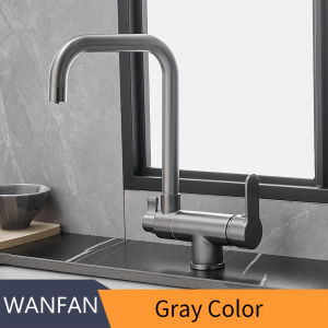 Kitchen Faucets Folded Waterfilter Taps Grey Color Kitchen Mixer Drinking Water Filter Faucet Kitchen Sink Water Tap WF-6702