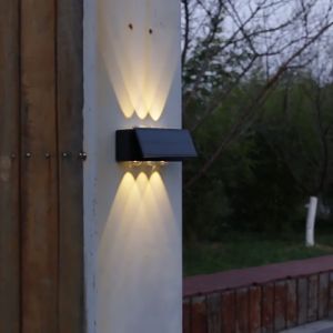Đèn Hắt Tường Năng Lượng Mặt Trời 2 Đầu Trang Trí Nhà Cửa Không Gian Nội Thất