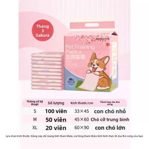 MONLEYTA | Thảm tiểu cho chó Teddy dày một lần dùng được loại bỏ mùi hấp thụ nước thảm vệ sinh thú cưng