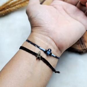 Gelang Sliding Knots & Tali Kepang Batu Asli Couple