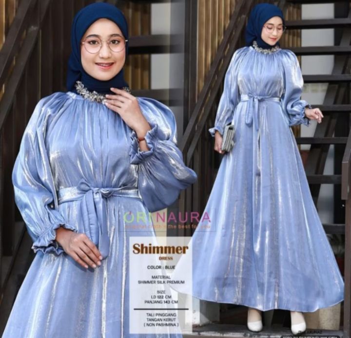 FREE KALUNG RANDOM!! SHIMMER DRESS LD 120 SHIMMER DRESS KAIN