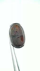 Natural Kalimaya Opal Boulder Matrix Andamooka Ring Monel